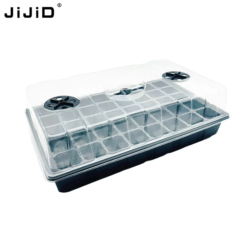 JiJiD Wholesale Plant Nursery Tray & Lids Sowing Propagator Kit Farm Seed Grow Pots Deep 40Cells Herb Seed Sprouting Tray