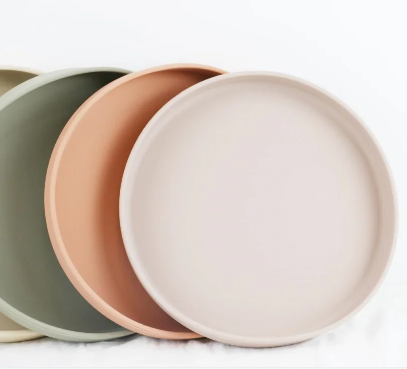 Silicone regular plate BPA Free strong Suction Baby Toddler Plate Microwave Dishwasher Baby Buy Silicone Baby Feeding Suit