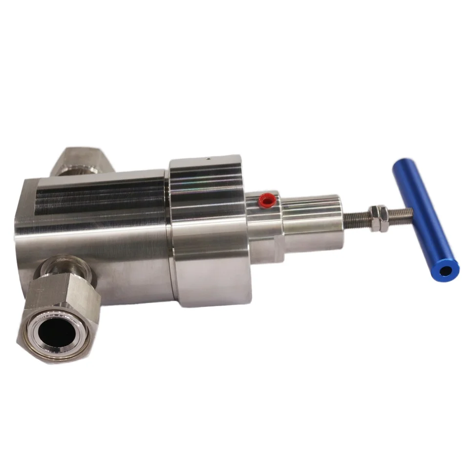 metal to metal seal to atmosphere design for bulk special gas supply system 316L single stage pressure regulator