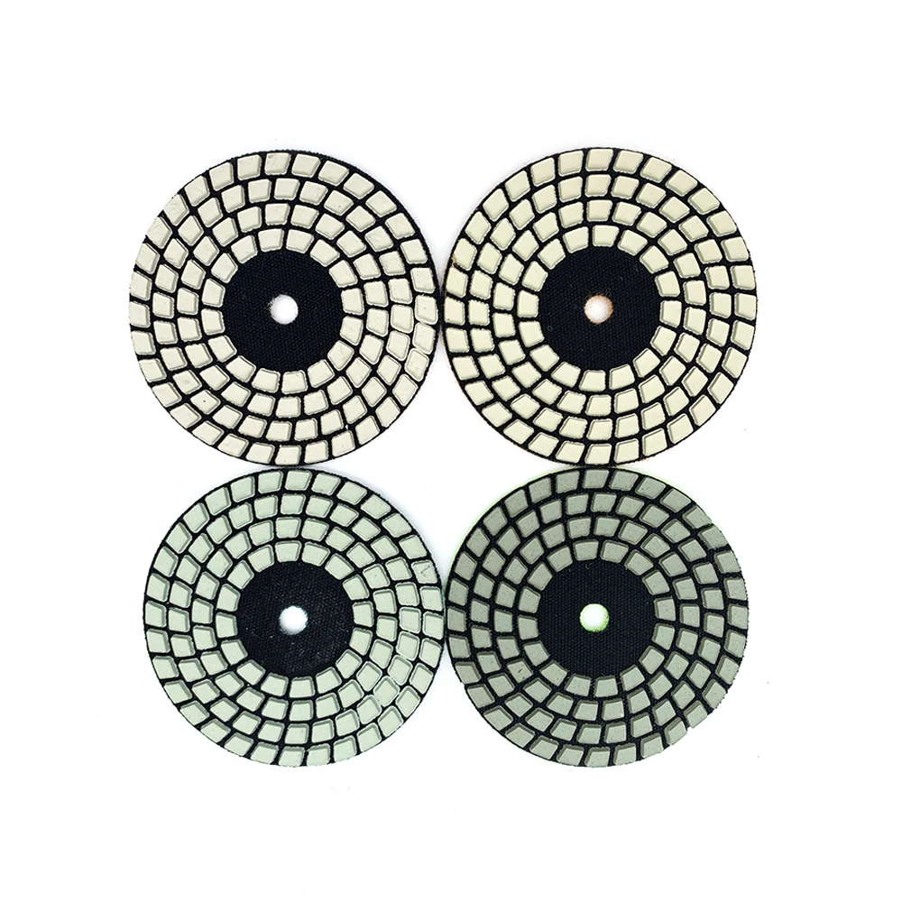 Flexible 4 Steps Dry polishing pads marble wall floor polishing high gloss result Angle Grinder