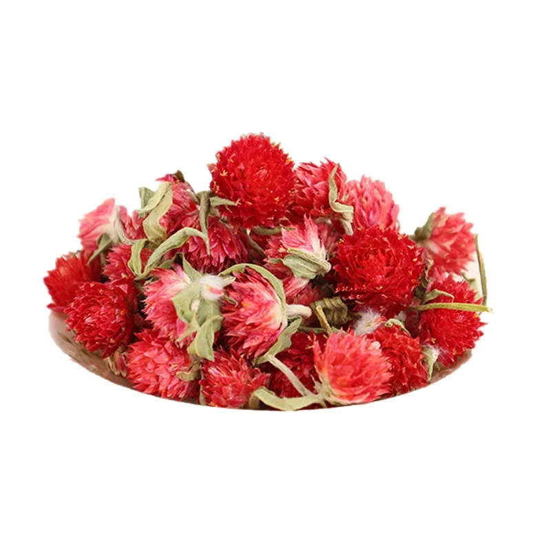 Chinese Hong Qiao Mei Dried Globe Amaranth Gomphrena globosa Linn Herbal Tea Flavor Tea
