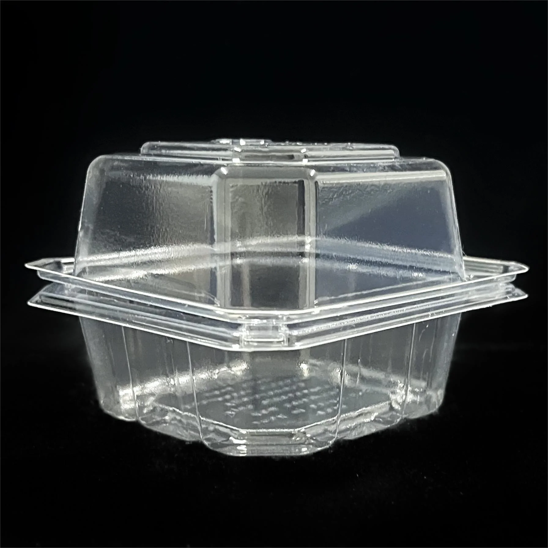 Hot Sale Disposable Square Plastic Box For Food Packaging Burger Box Recyclable Take Out Food Containers