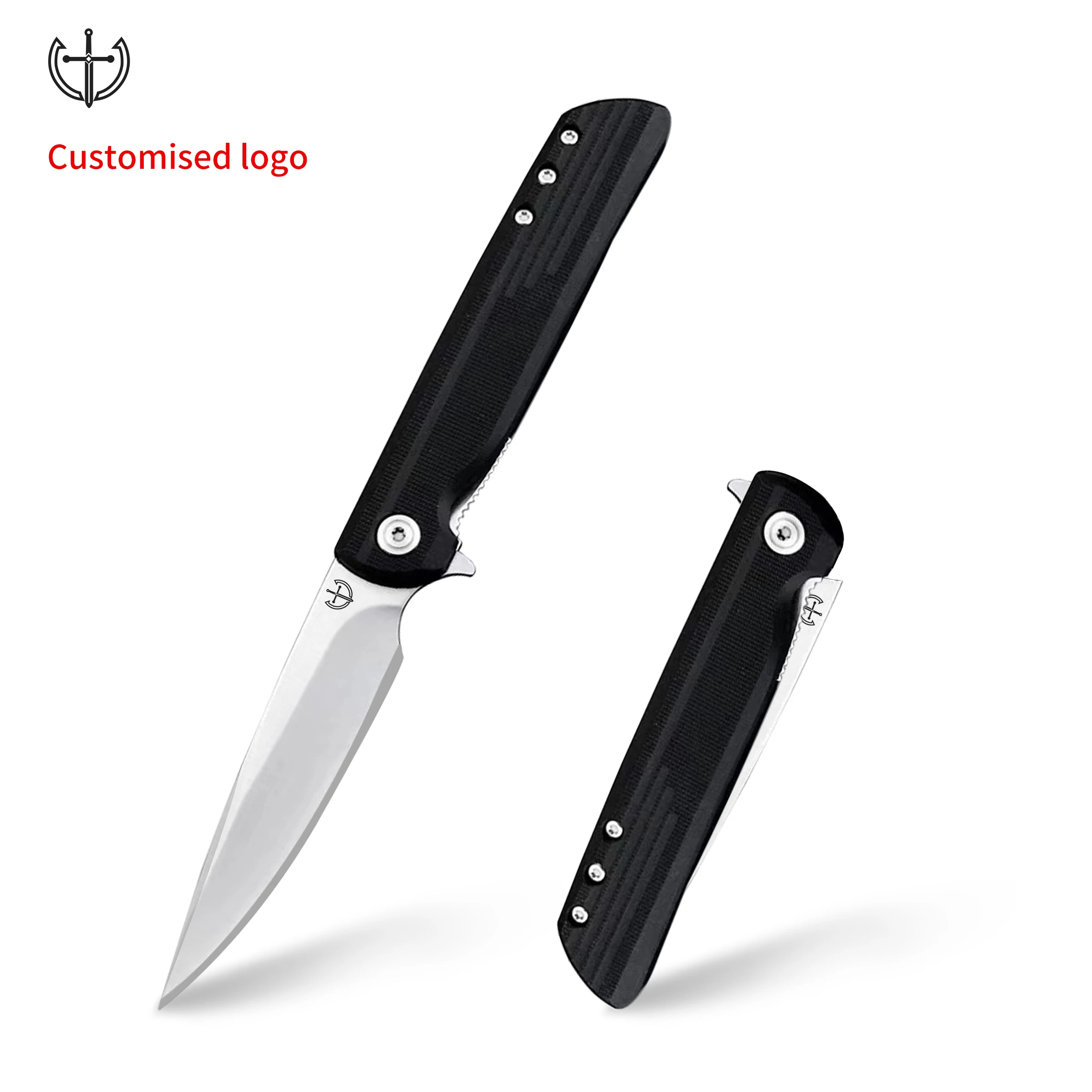 Wholesale  Reasonable Competitive Price camping knife D2 Steel Handle Carbon Steel Edc Foldable Pocket Knife