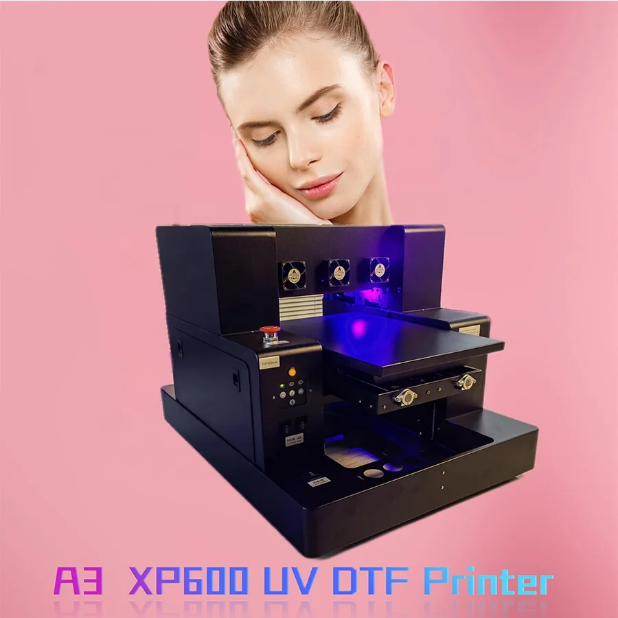 A4 XP600 Inkjet Printers UV Printer For Phone Case Pen Plastic Wood Glass box Varnish XP600 uv flatbed printer for Sticker