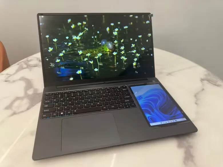 Dual Screen Laptop PC Brand New 15.6 Inch + 7 Inch Touch Screen Laptops Intel Celeron N100 32GB+2TB Business Computer Student PC