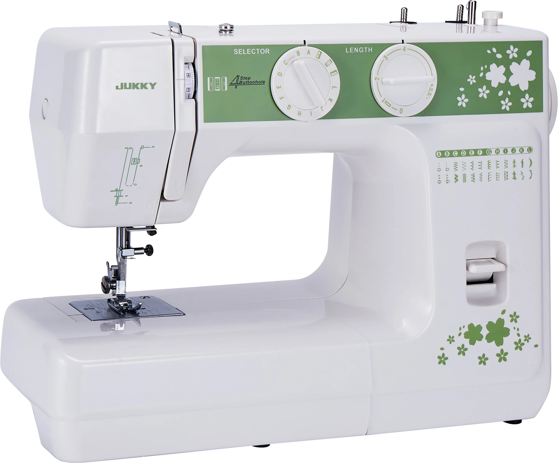 JUKKY JK6224 Mini Household Sewing Machine 24 Stitches Multi-Function Sewing Machine for fabric with sewing machine accessories
