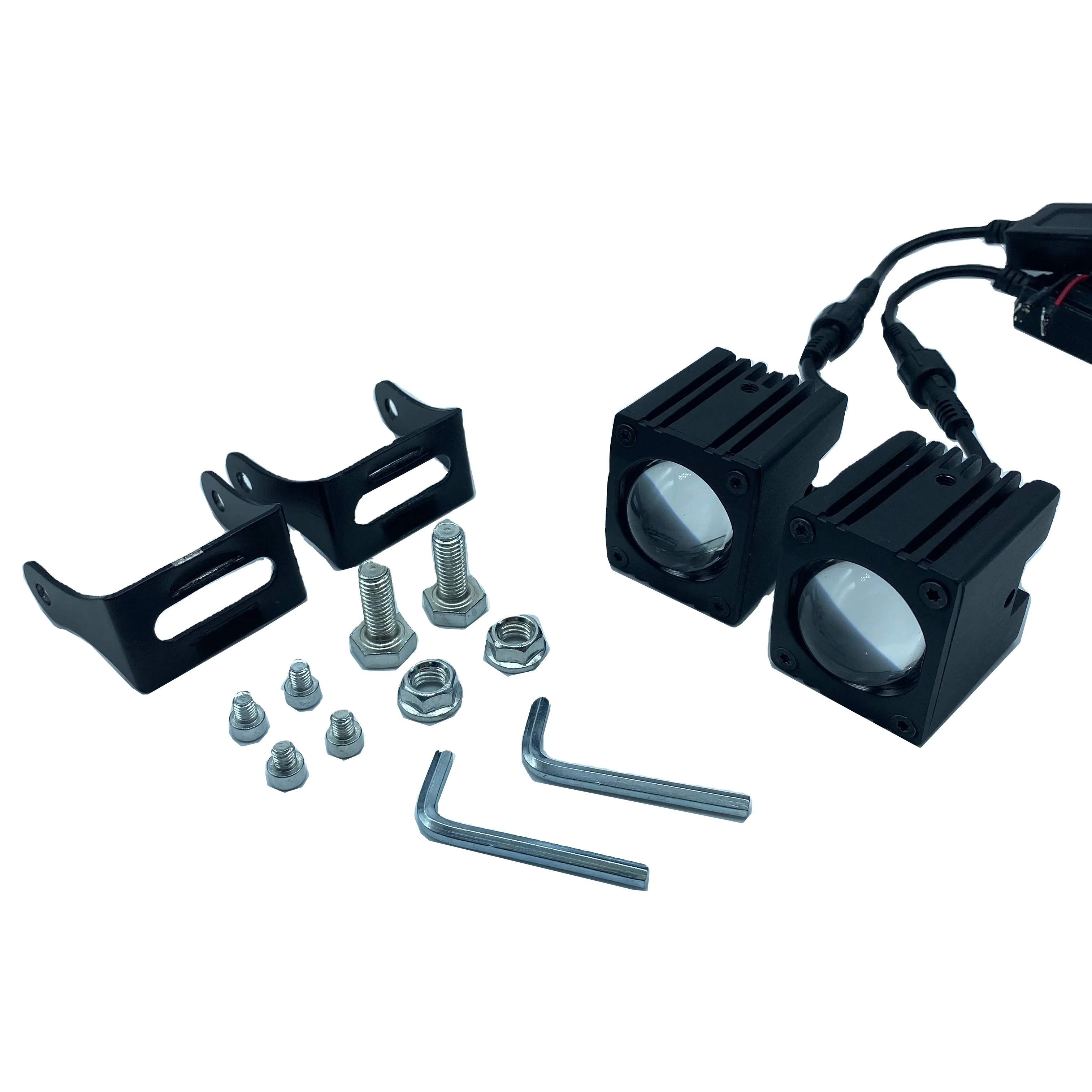 Motorcycle Truck 09-24V LED bifocal Lens Laser Spotlight Waterproof For External 2-color Mode retrofit upgrade High Power Bright
