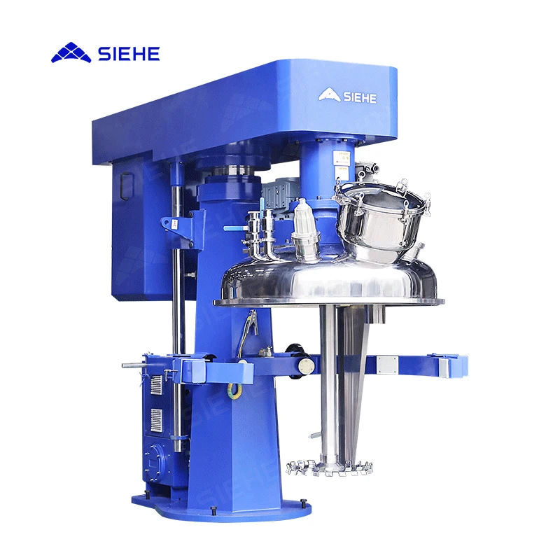 Vacuum Disperser Machine Hydraulic Lifting Vacuum High Speed Disperser With Scraper