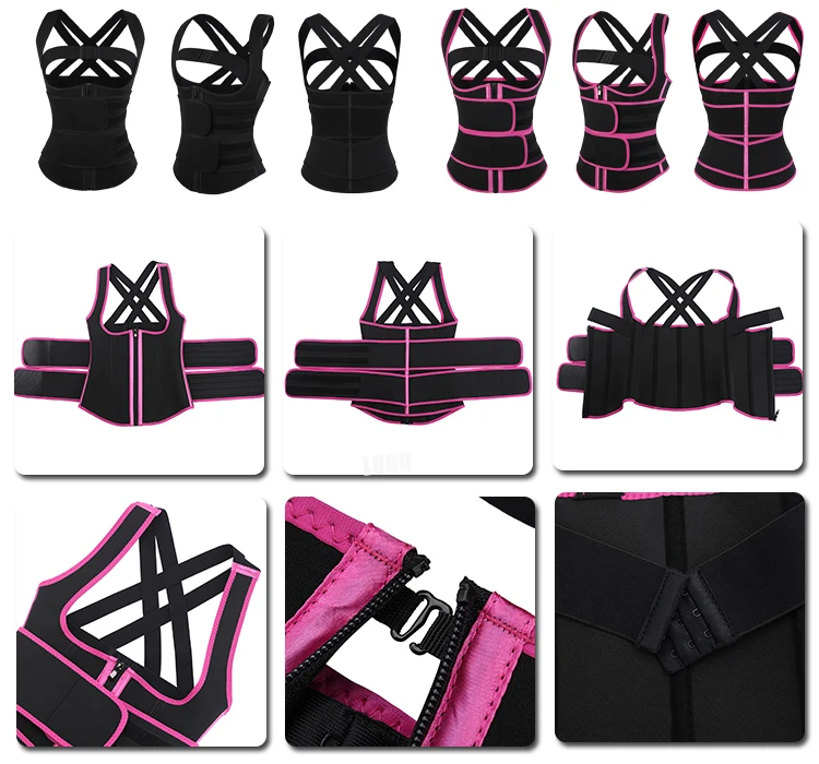 Waistdear Wholesale Fat Burning Neoprene Waist Trimmer Private Label Double Belt Waist Trainers Vest