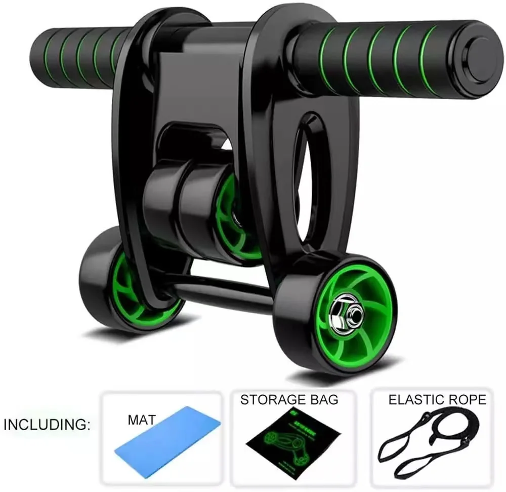 Custom Logo Upgraded Automatic Rebound Plank Ab  Wheels Roller for Core Trainer Ab Wheel Roller with Elbow Support
