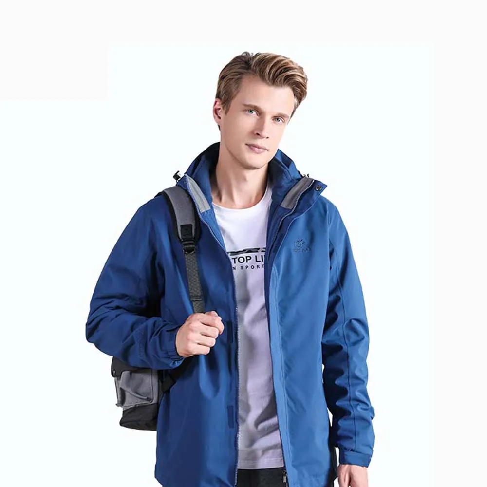 Men Winter Outdoor Waterproof Two-piece Suit Jacket