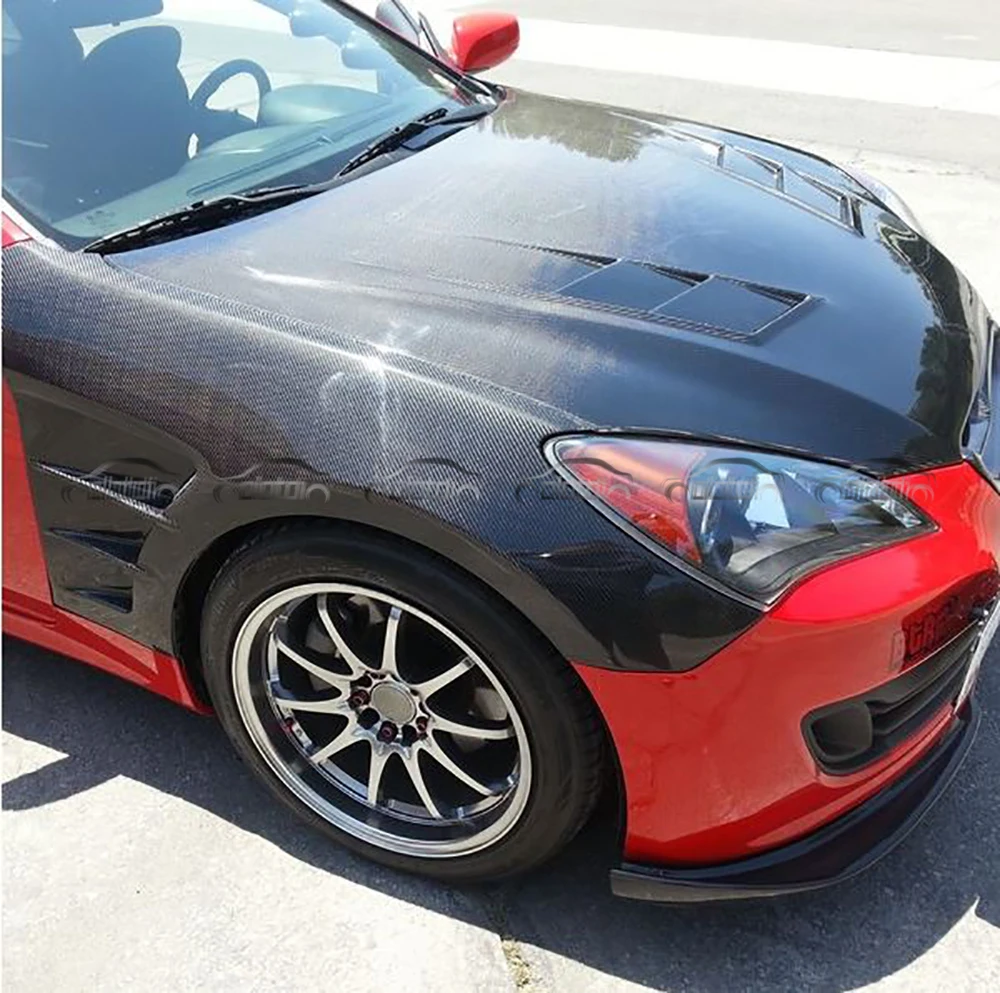 H2 стиль боковые крылья из углеродного волокна для HYUNDAI GENESIS купе 2009-2016