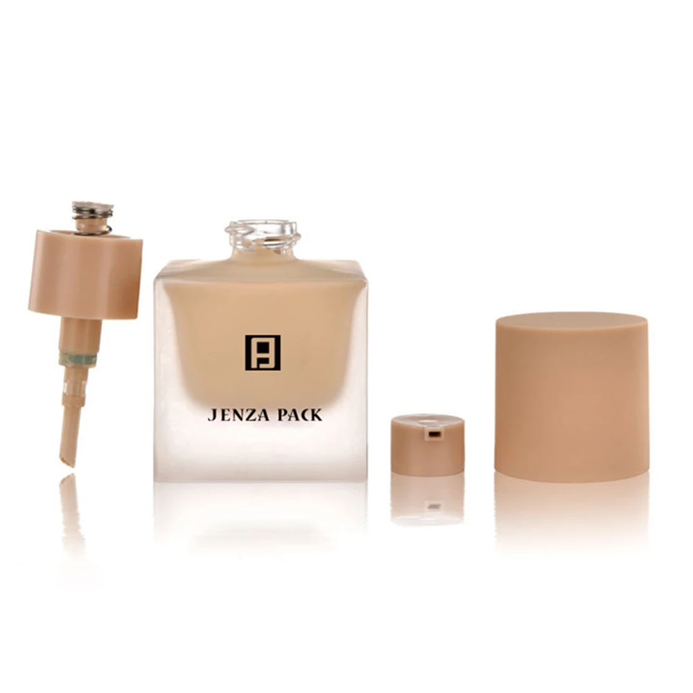 Square Foundation Bottle 30 ML Glass Lotion Bottle Concealer milk Serum Bottle Cosmetic packaging