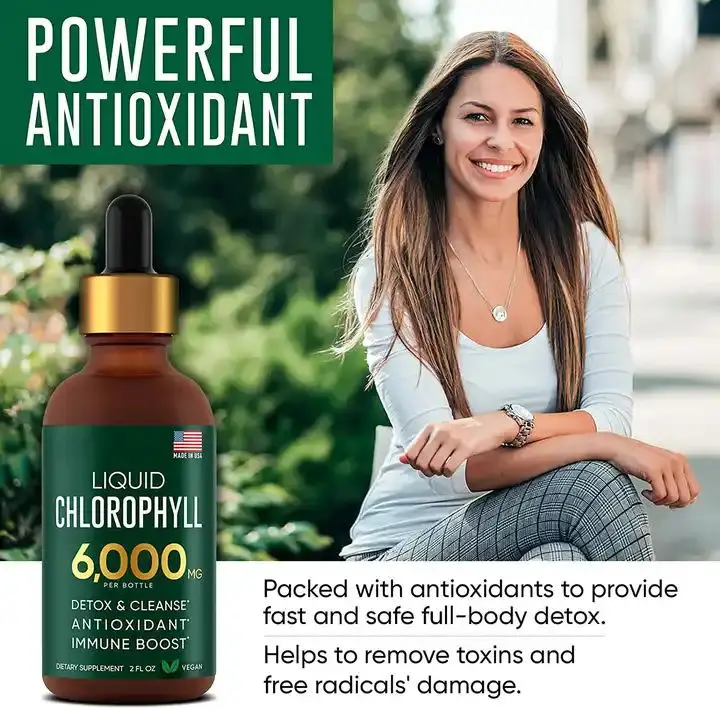 OEM Private Label Liquid Chlorophyll Herbal Extract Chlorophyll Drops Energy Supplement Boost & Immune Support