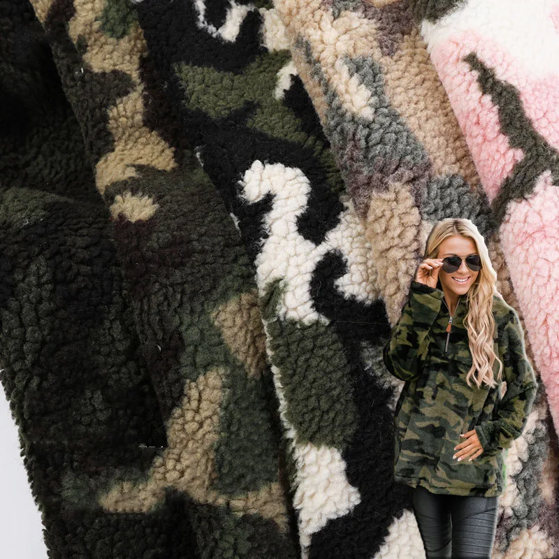 100 polyester micro fleece leopard jacquard pattern sherpa fleece fabric for women coats