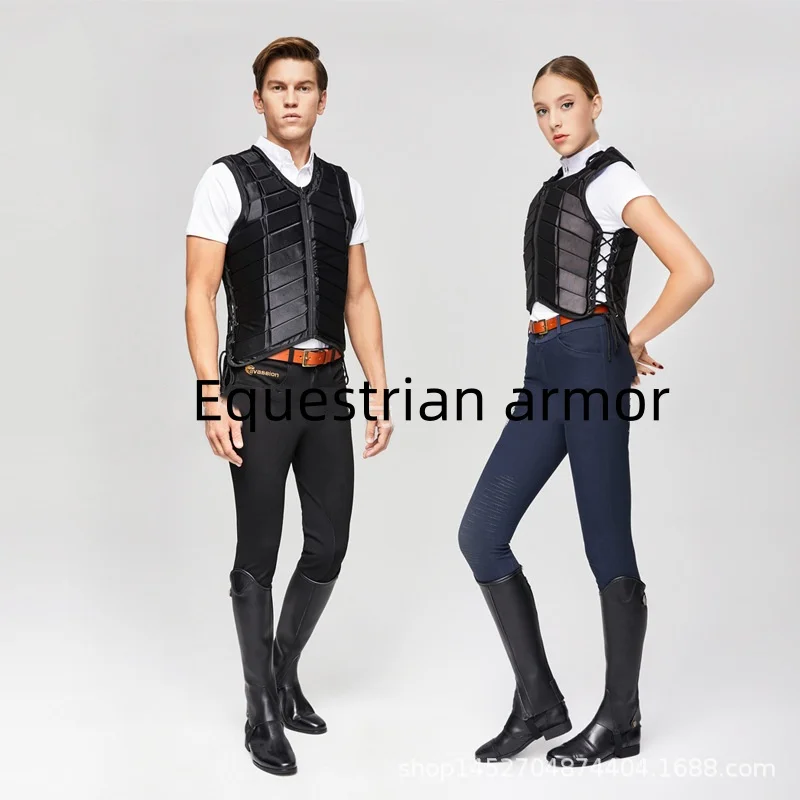 Polyester Unisex Equestrian Protective Vest Safety Equestrian Horse Riding Training Vest Protective Body Protector Gear