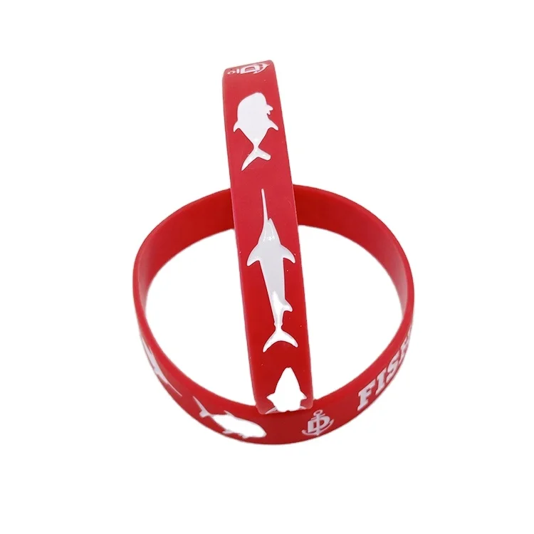 2021 Embossed and Silk Printed Merry Christmas Silicone Bracelet Wristband for Festival