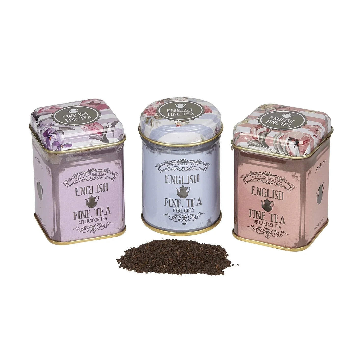 High quality square round shape metal loose tea tins tea caddy tin canister manufacturers for loose tea packaging