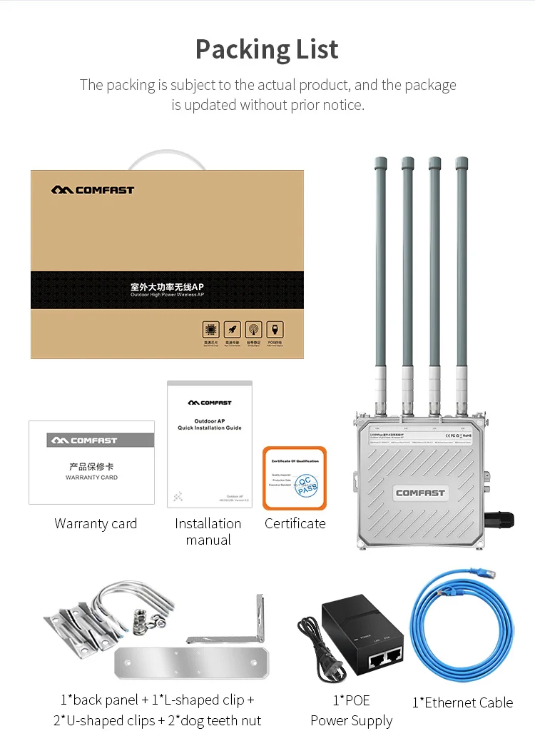 Comfast OEM/ODM 1300 Мбит/с 2 4 ГГц/5 8 ГГц дальний Wi-Fi открытый внутренний беспроводной CPE/маршрутизатор/ретранслятор/точка доступа