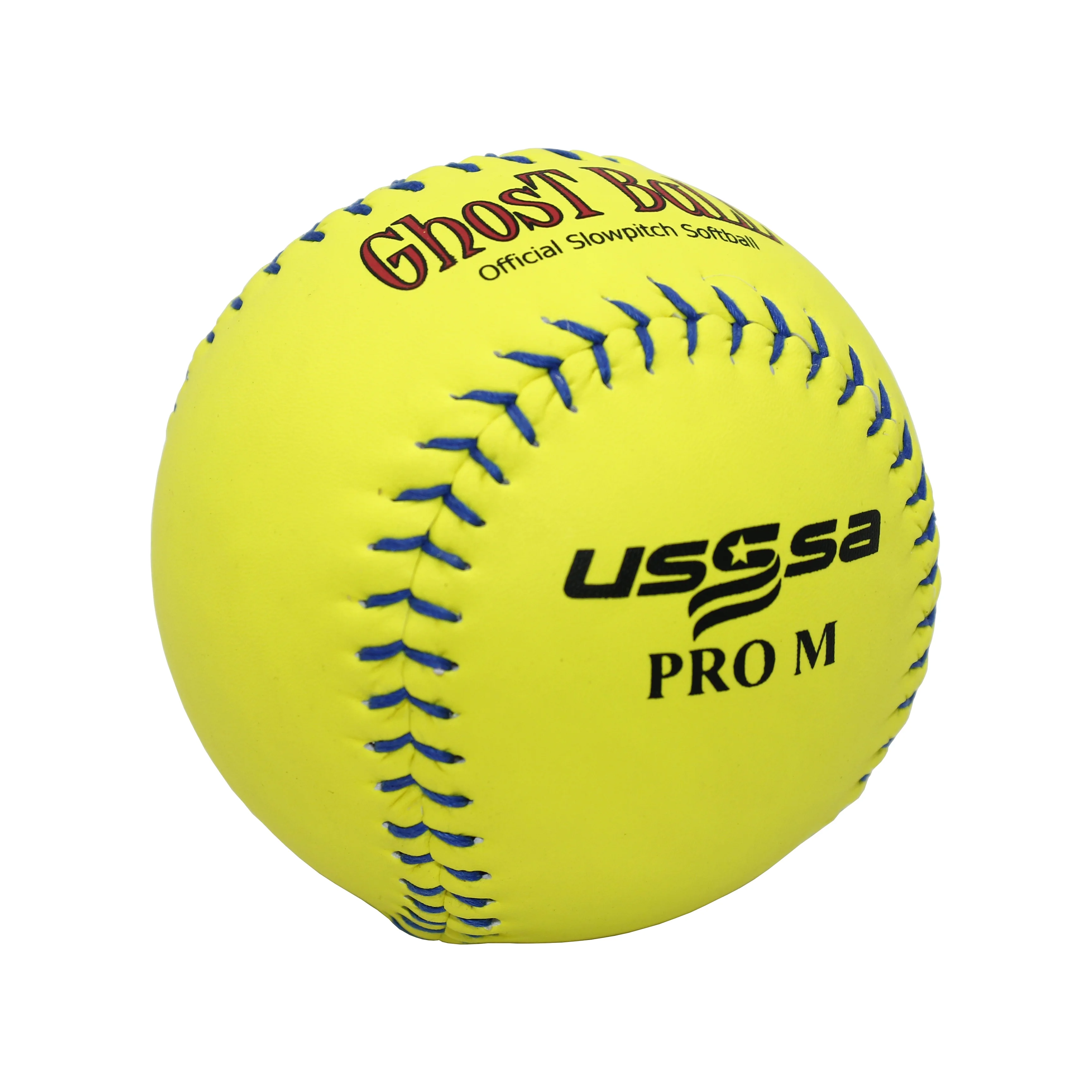 Factory Price Leather Cover Slowpitch Softball Flat Seams Poly Core