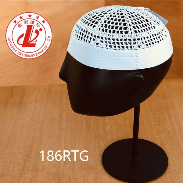 Мусульманская вязаная крючком шапка Хлопковые вязаные молитвенные шапки Китай Оптовая Продажа мусульманские шапки Kufi