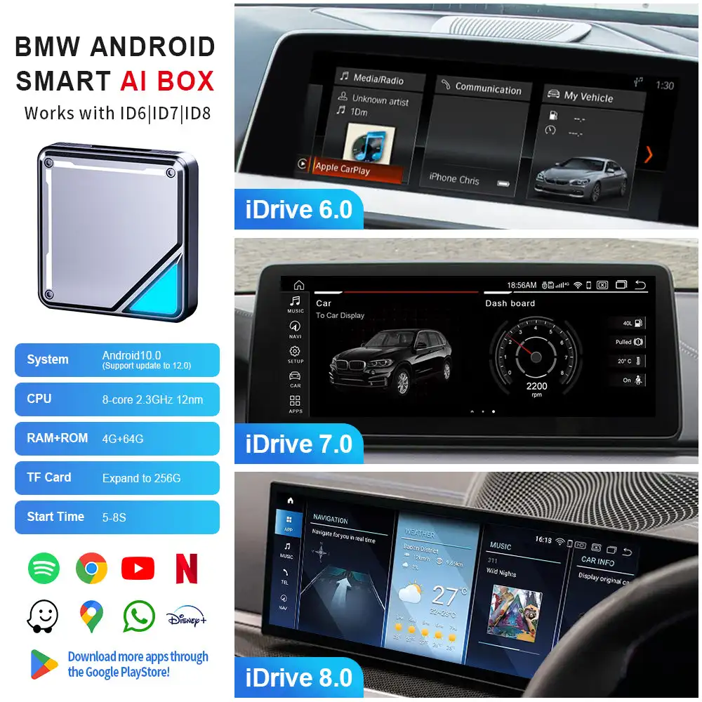 Factory Direct Carplay Ai Box Portable Wireless Carplay Android System For BMW F10 Wireless Carplay