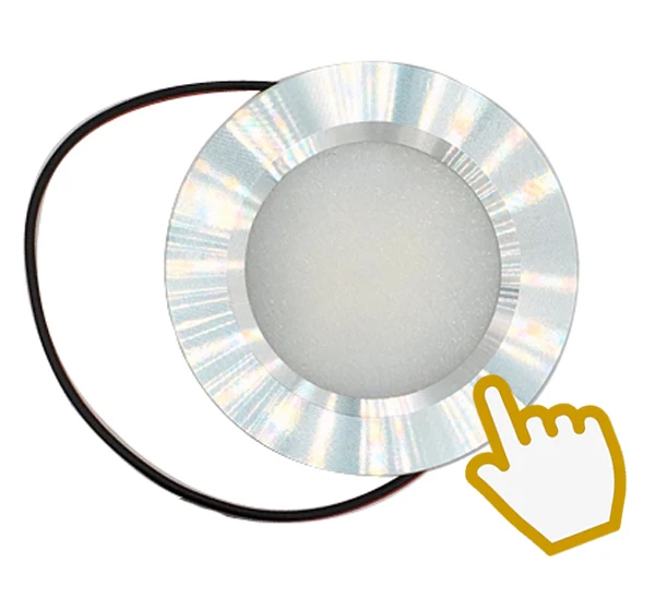 12V 24V Touch Switch 3W LED Spot Light Recessed Mini Downlight for RV Cammper Cabin Boat Smart Lamp