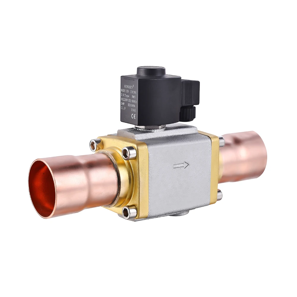 Waterproof Model HVP piston type solenoid valve with 24W high power coil low/high temperature adaptable