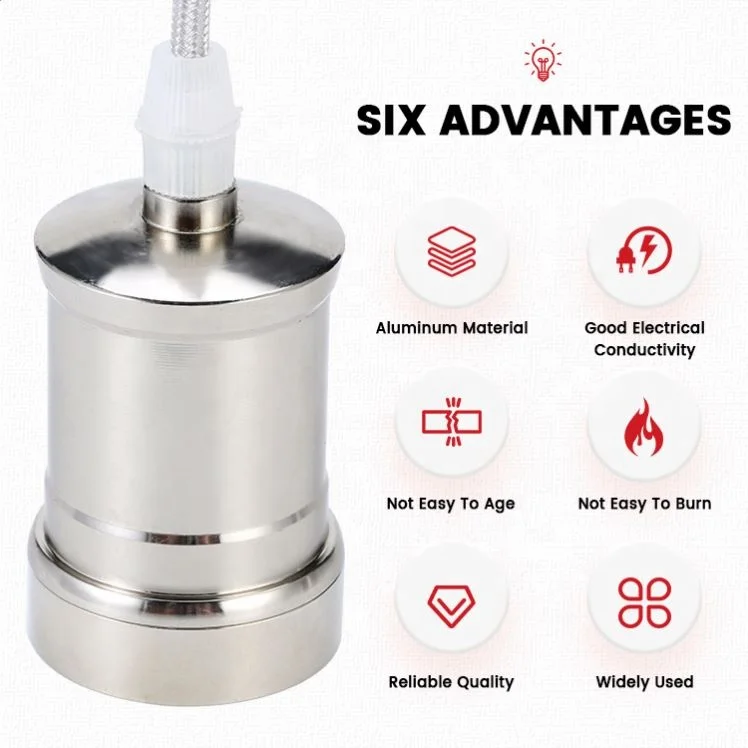 Ceiling Pendant Light Lampholder E27 Suspended Bulb Base E27 Screw Lamp Holder