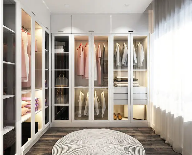 BFP Manufacturer French Madera Detachable Foldable Wardrobe Closet Bedroom Closet