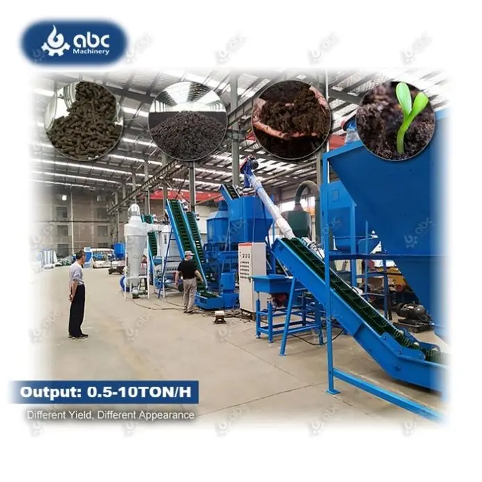 Iso 9001 Certified Complete Poultry Manure Chicken Manure Organic Fertilizer Pellet Machine for Making Compost Pellet
