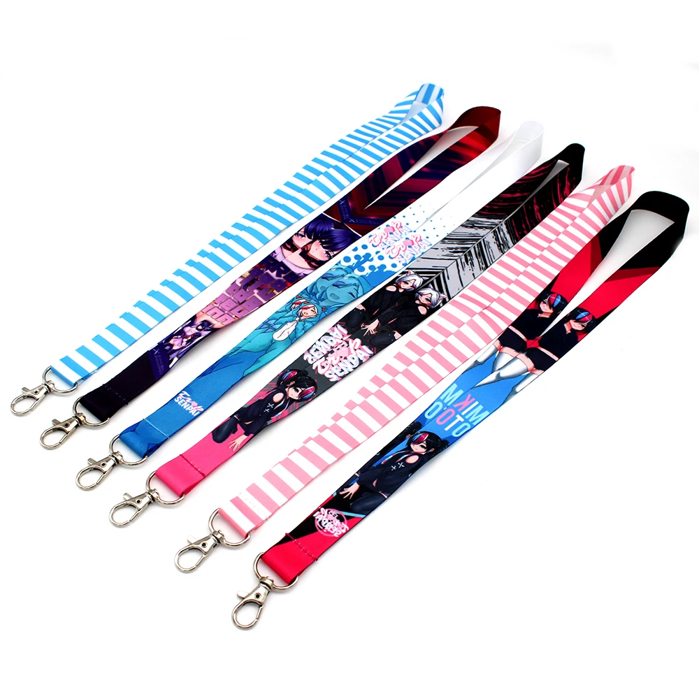 Best Quality Volume Manufacture Universal Custom Adjustable Cell Phone Key Ring  RPET Lanyard
