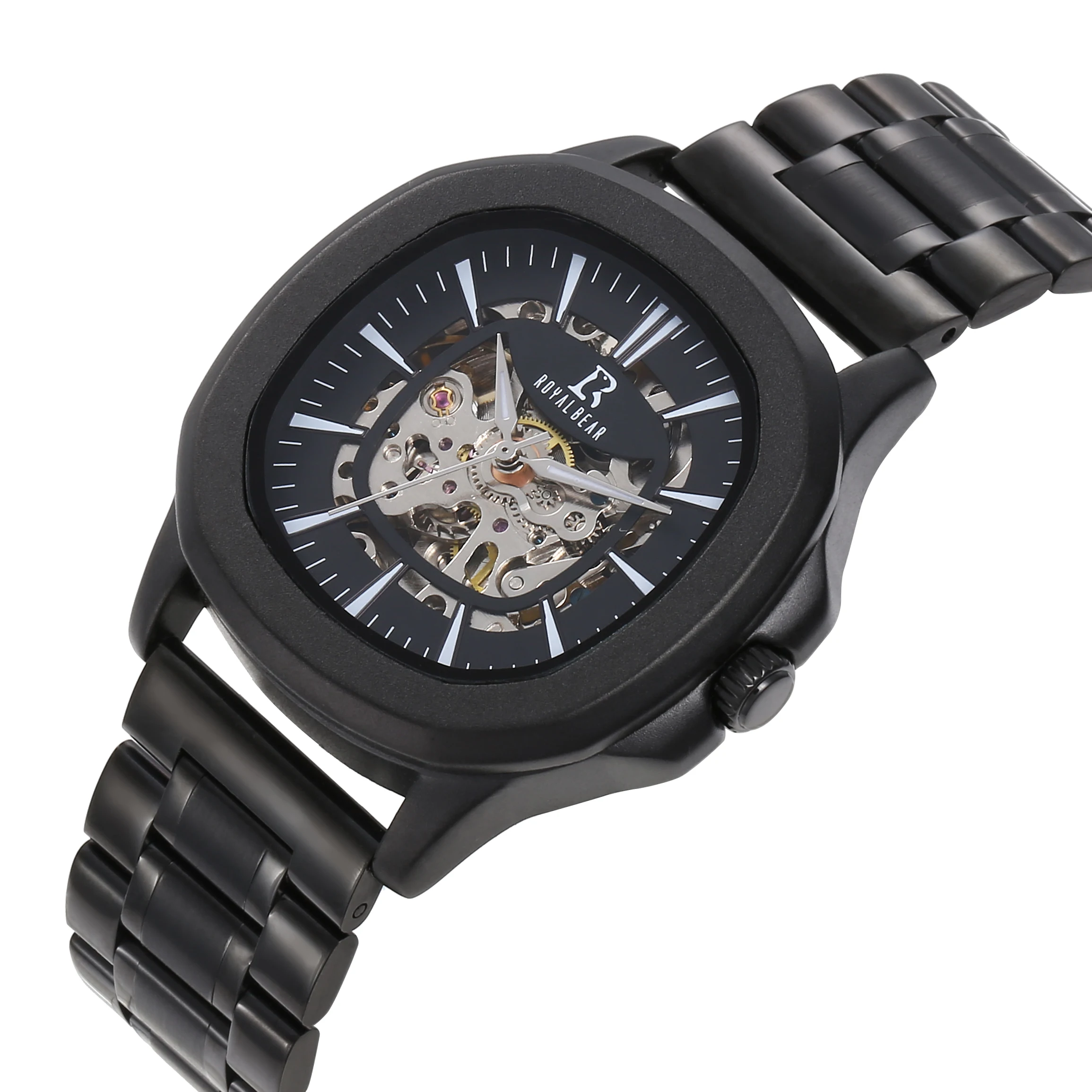 Mechanical Watch Oem Luxury Men Automatic Wristwatch Stainless Steel 100m Waterproof Watch