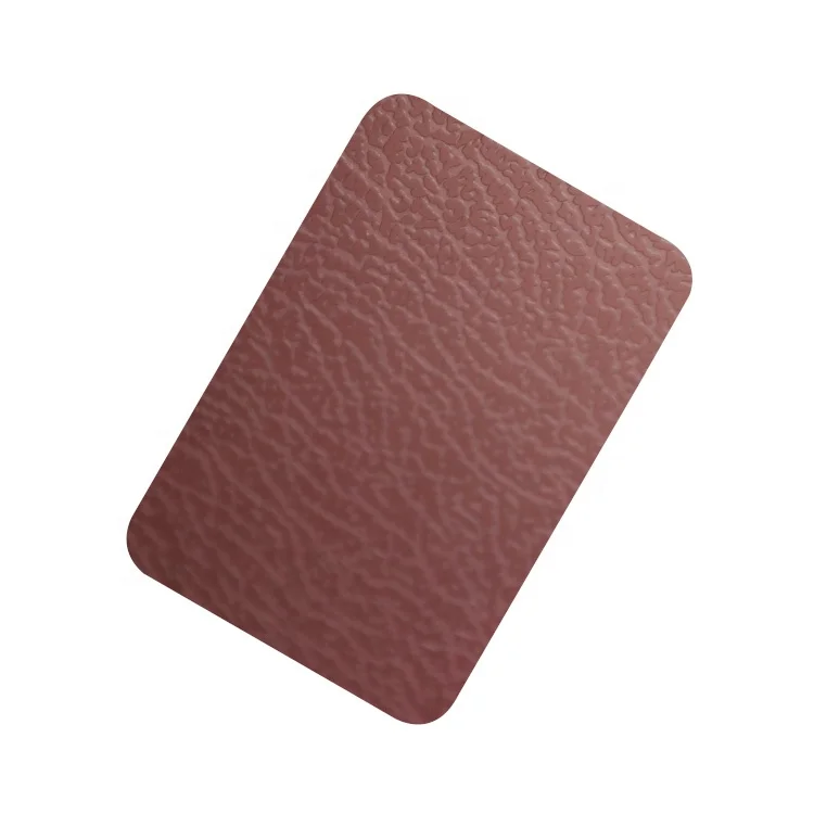 Customizable Embossed Stainless Steel Sheet Brown Red Small Pattern Decorative Stainless Steel Sheet