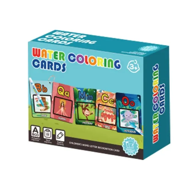 Early Educational Learning Magic Water Painting Recycle Flashcards Children 26 Letters Alphabet Graffiti Drawing Card For Kid