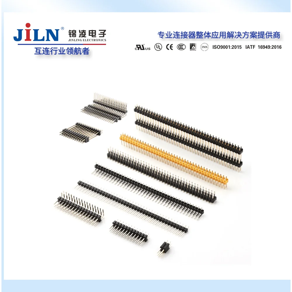 JiLN 1.27mm smt single row board spacer pin header connector