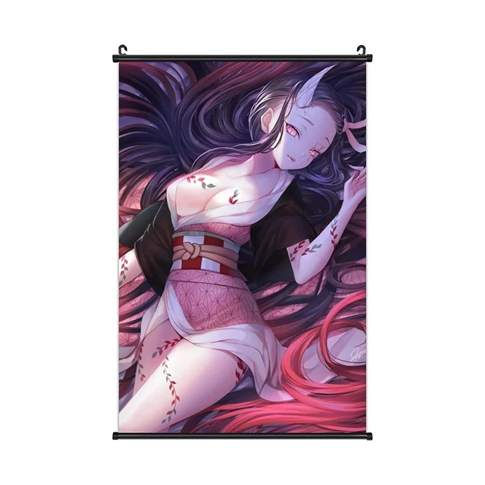 Custom Anime Poster Wall Scroll Demon Slayer Corps Hanging Paintings Wall Art Decor Scroll