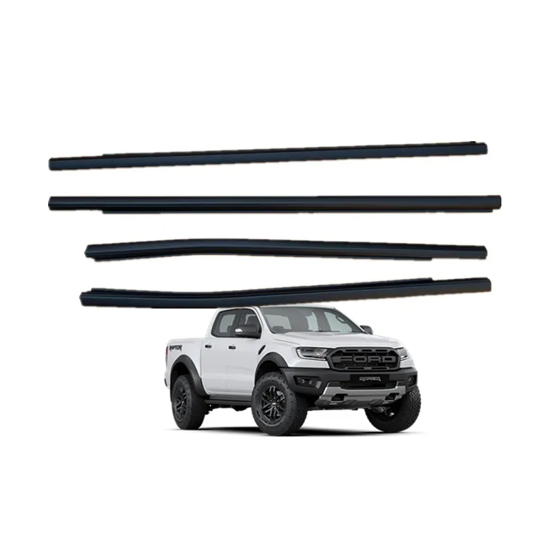 Front Rear Car Door beltline Window Weatherstrip Rubber Seal Belt line Molding Trim weather strip For Ford Ranger 4D 2013-2020