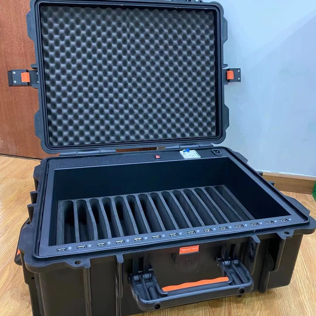 Custom Outdoor Portable Storage Tablet Phone Charging Trolley Cabinet Cart