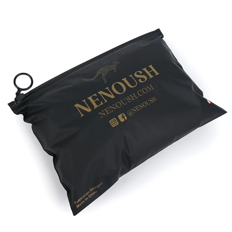 Custom Print Ziplock Zip Lock Clothes Plastic Poly Packaging For Clothing Frosted Zipper With Logo tshirt bag