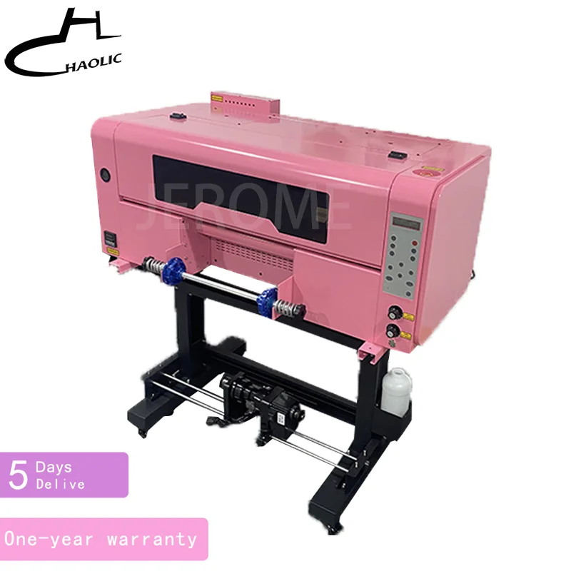 Haolic Pink UV DTF принтер для перекачки стаканов A3 с ламинатором все в одном 2 XP600