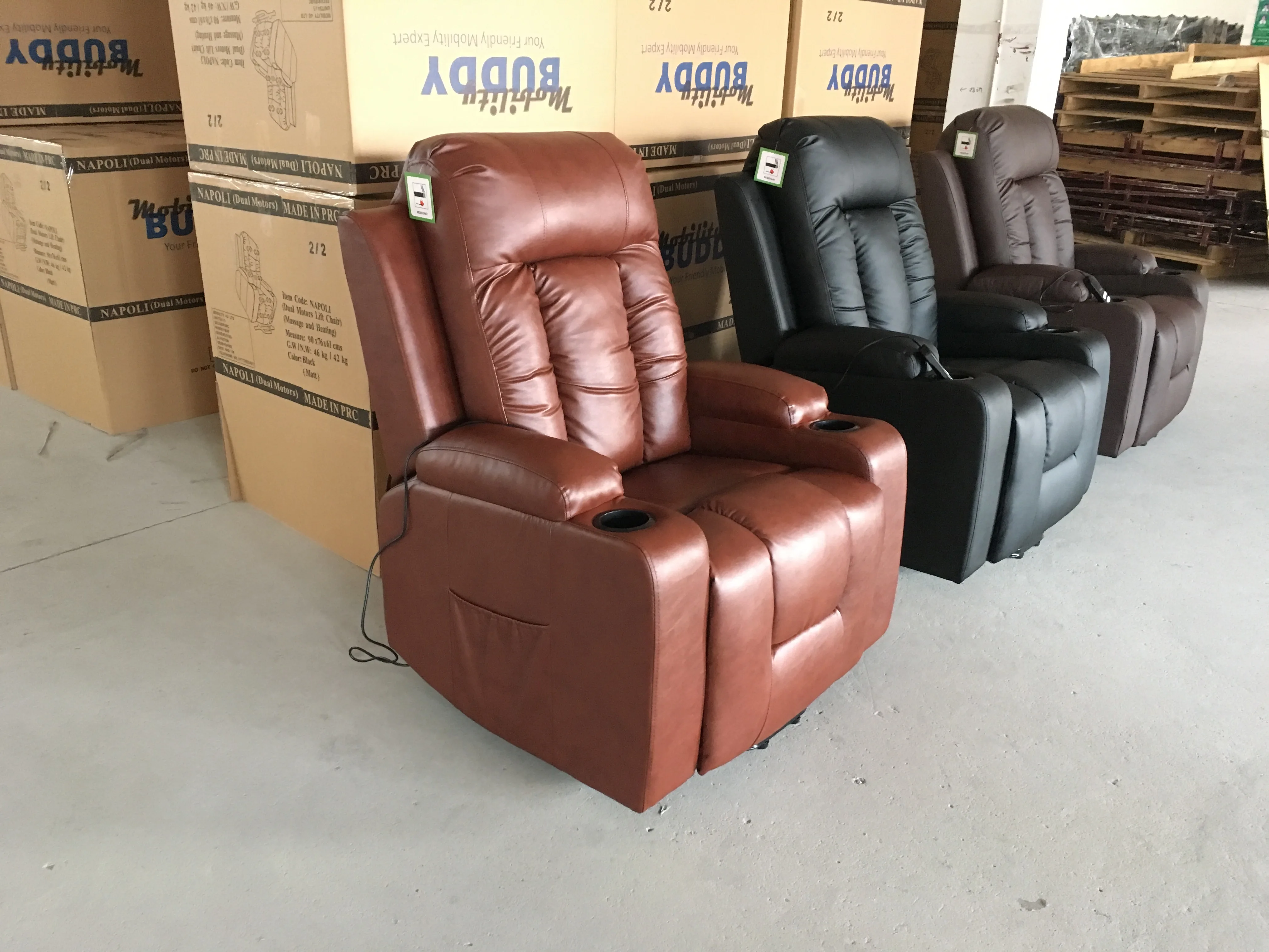 JKY Furniture ZOY Fabric Morden Design Home Theater Recliner Electric Lift Sofa Single With Massage