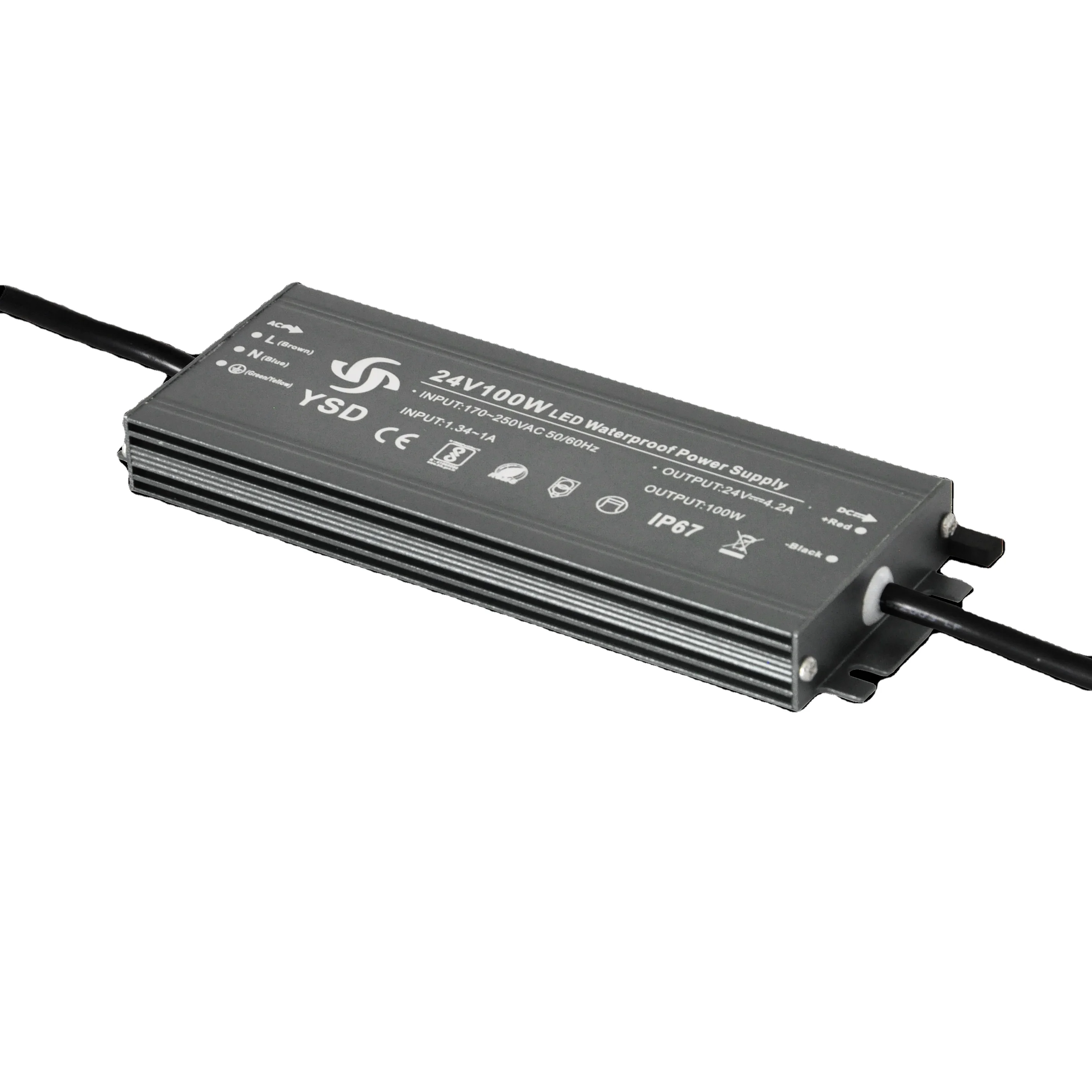  IP 67 100 Вт Источник питания 220 В переменного тока в 12 постоянного трансформатор
