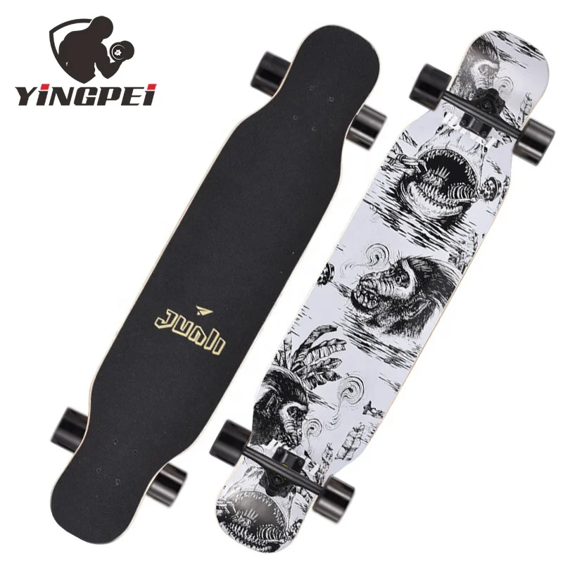 YINGPEI Comfortable Pro Longboard 7 Ply Chinese Maple Cruising Sporting Long Skateboard best selling adult four-wheels