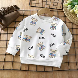 cotton kids thicken rainbow hoodies shirts children pajama print dinosaur animals suit shirts children sweater pajamas