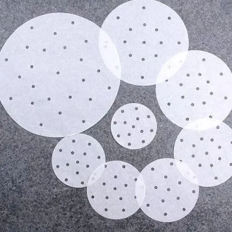 Perforated Parchment Round Bamboo Steamer Paper Liners 12 inches Disposable for Air Fryer Dim Sum Dropshipping
