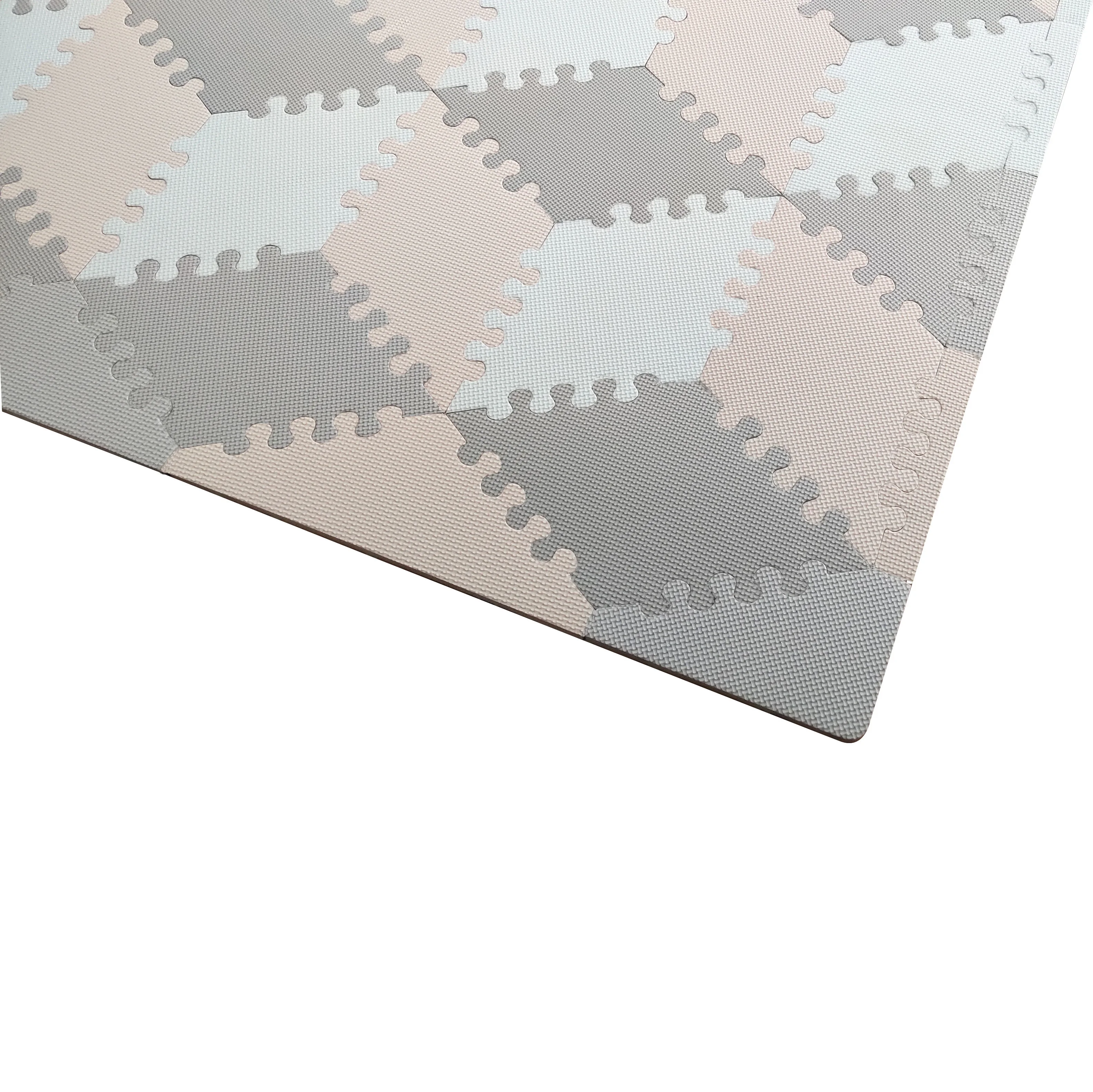2021 Newest Design Baby Play Mat Eva Foam Jigsaw Kids Rhombus Puzzle Mat