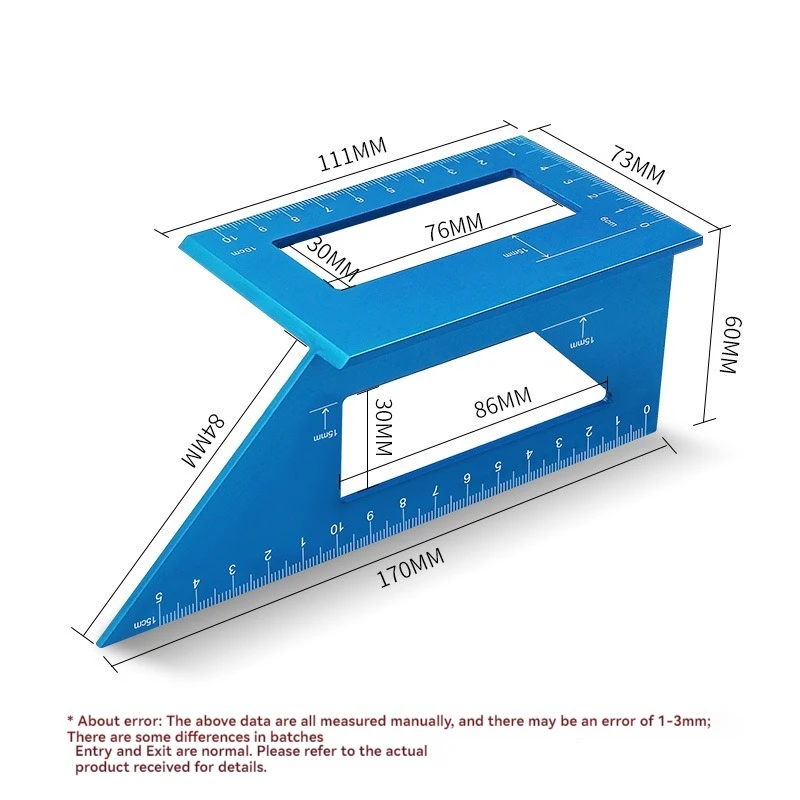 HL Woodworking Scribe Mark Line Gauge T-type Ruler Hole Scribing Plastic Crossed-out Carpenter Measuring Tool