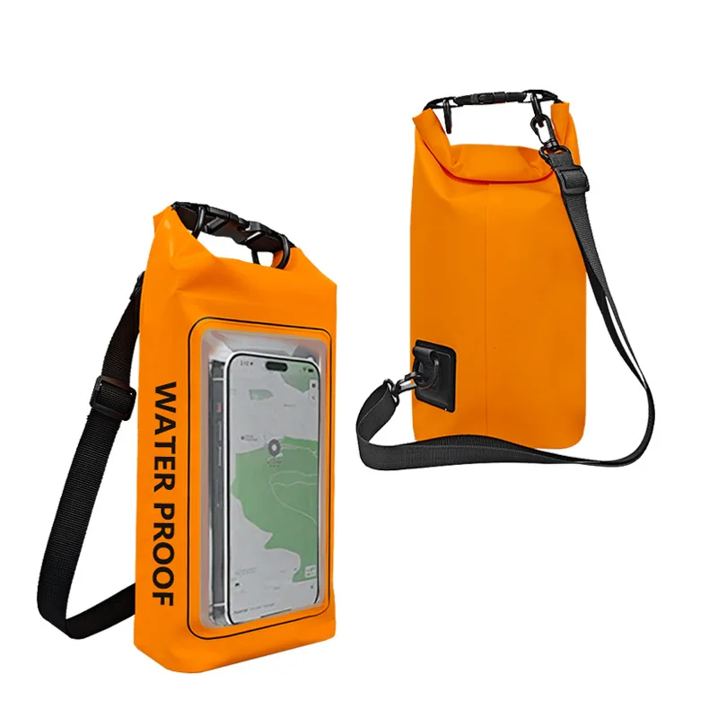 2L Capacity Waterproof Bag Outdoor Crossbody Bag 2-in-1 Cell Phone Waterproof Pouch PVC Swimming Waterproof Bag