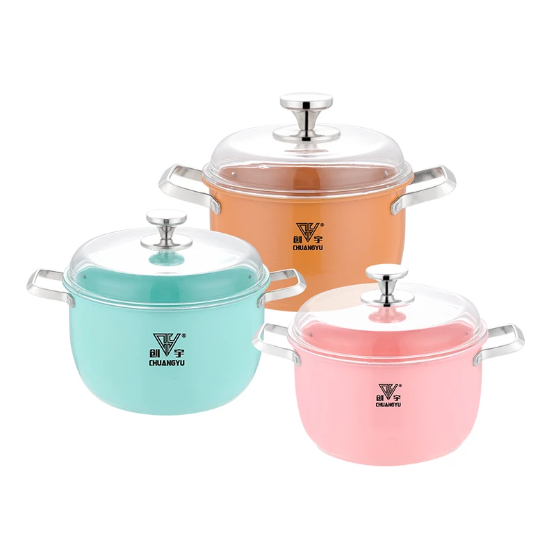 Кухонная посуда из нержавеющей стали с Цветной росписью, кастрюля для готовки под заказ, кухонная посуда castamel, антипригарная Кастрюля